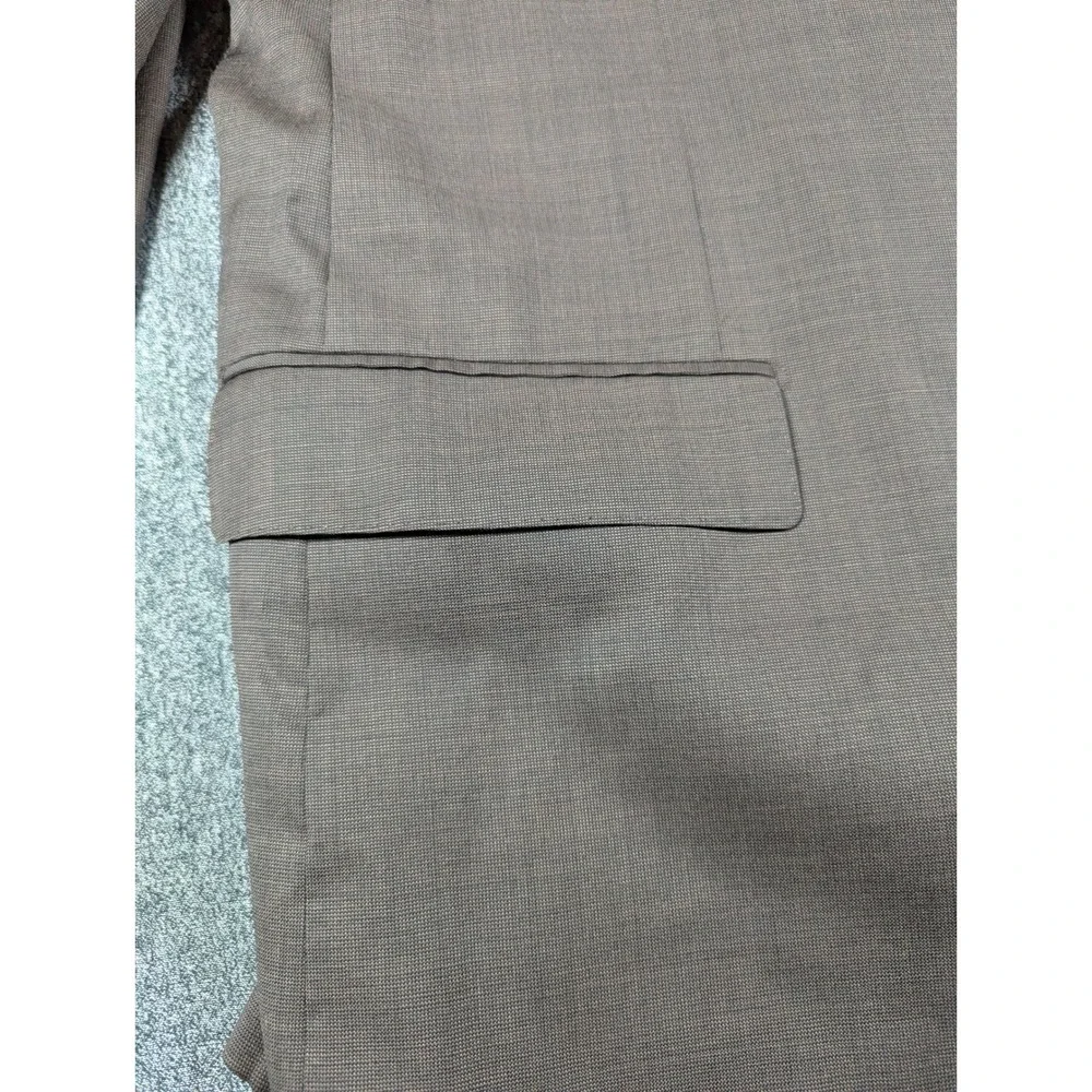 Jhane Barnes Spectrum II Mens Brown Wool Blazer Jacket 48L Peak Lapel Single Bre
